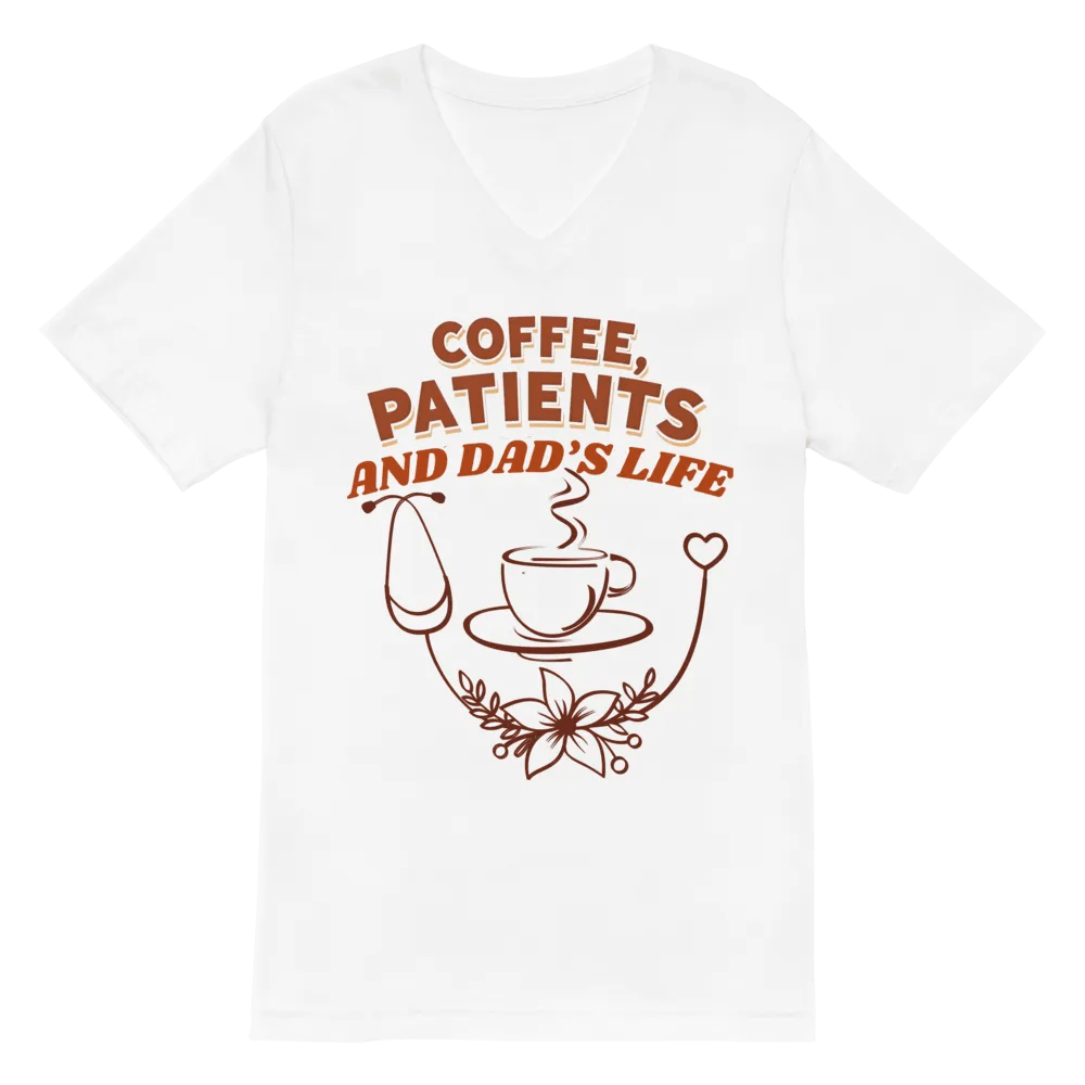 Dad's Life Coffee Cup V-Neck Tee product image (2)