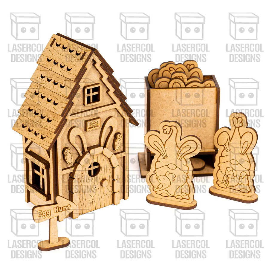 Easter Gnomes Houses Bundle - Laser Cut Files product image (6)