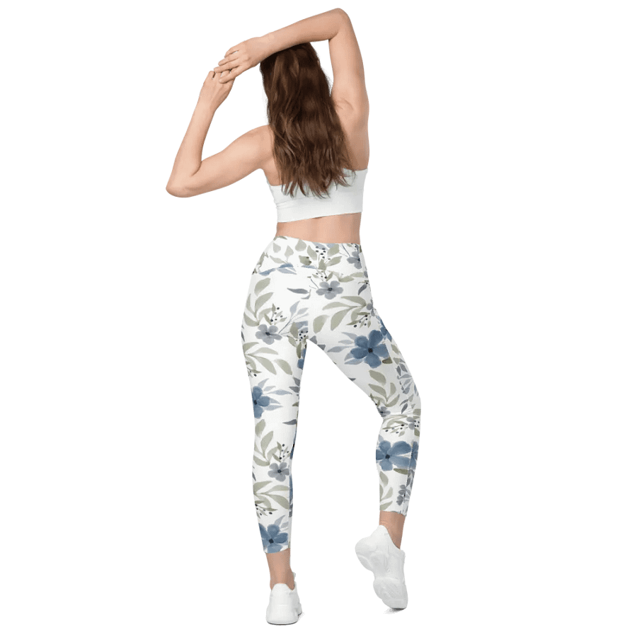 Blue Floral Bliss Leggings product image (8)
