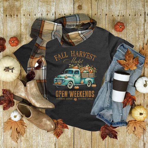 Fall Harvest tee🍁
.
$10 off for our first 100 patrons! 
Code: FIRST100
.
Free standard shipping for orders $55 and over!
.
.
...