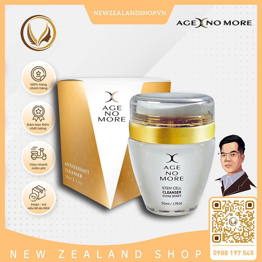 Sữa rửa mặt tế bào gốc nhau thai cừu Age No More Stem Cell Cleanser 50ml product image (1)