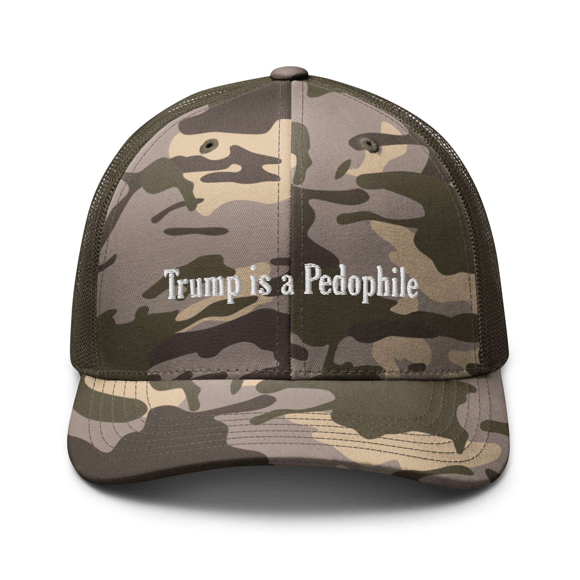 Trump is a Pedo Camo Trucker Hat product image (1)