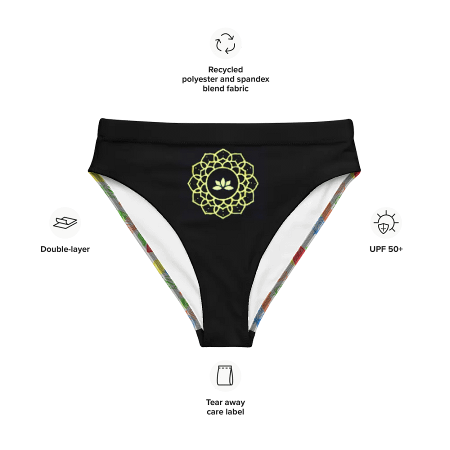 Neon Glow Mandala High-Waisted Bikini Bottom product image (9)
