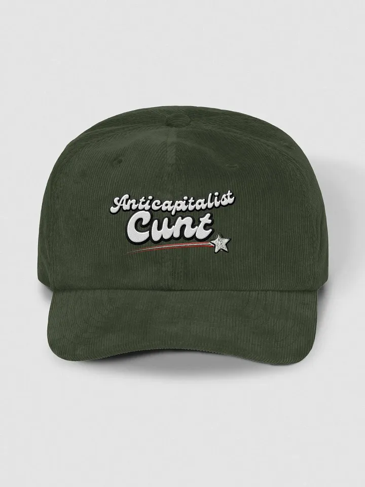 ANTICAPITALIST C*NT 3D corduroy dad hat product image (2)