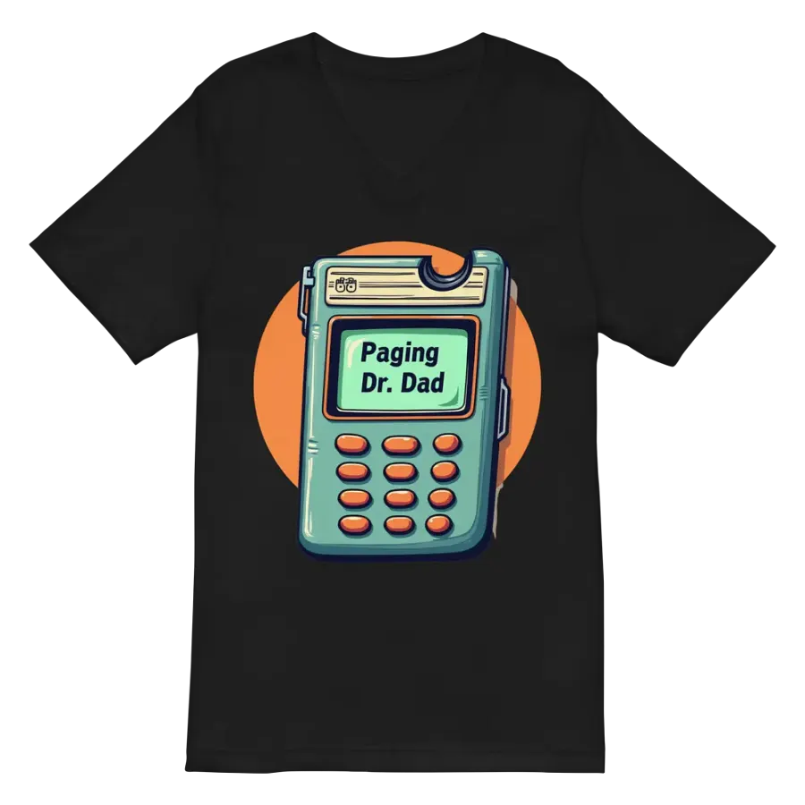 Dr. Dad Retro Pager V-Neck Tee product image (3)