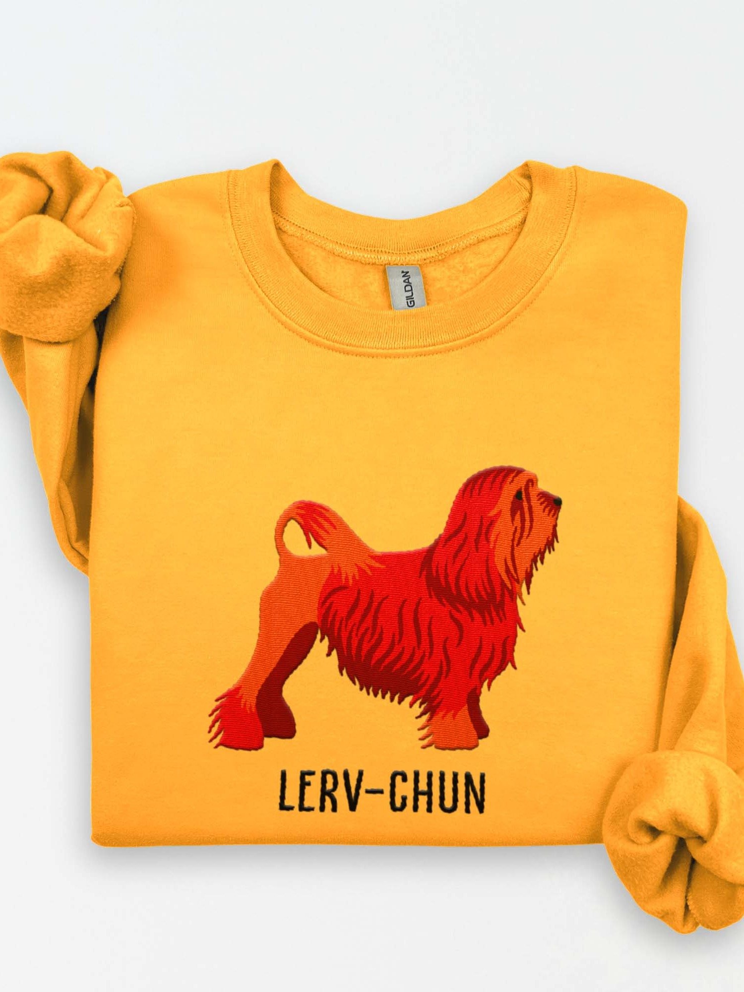 Lerv-Chun Sweatshirt (Embroidered) of a Löwchen(Red) product image (1)