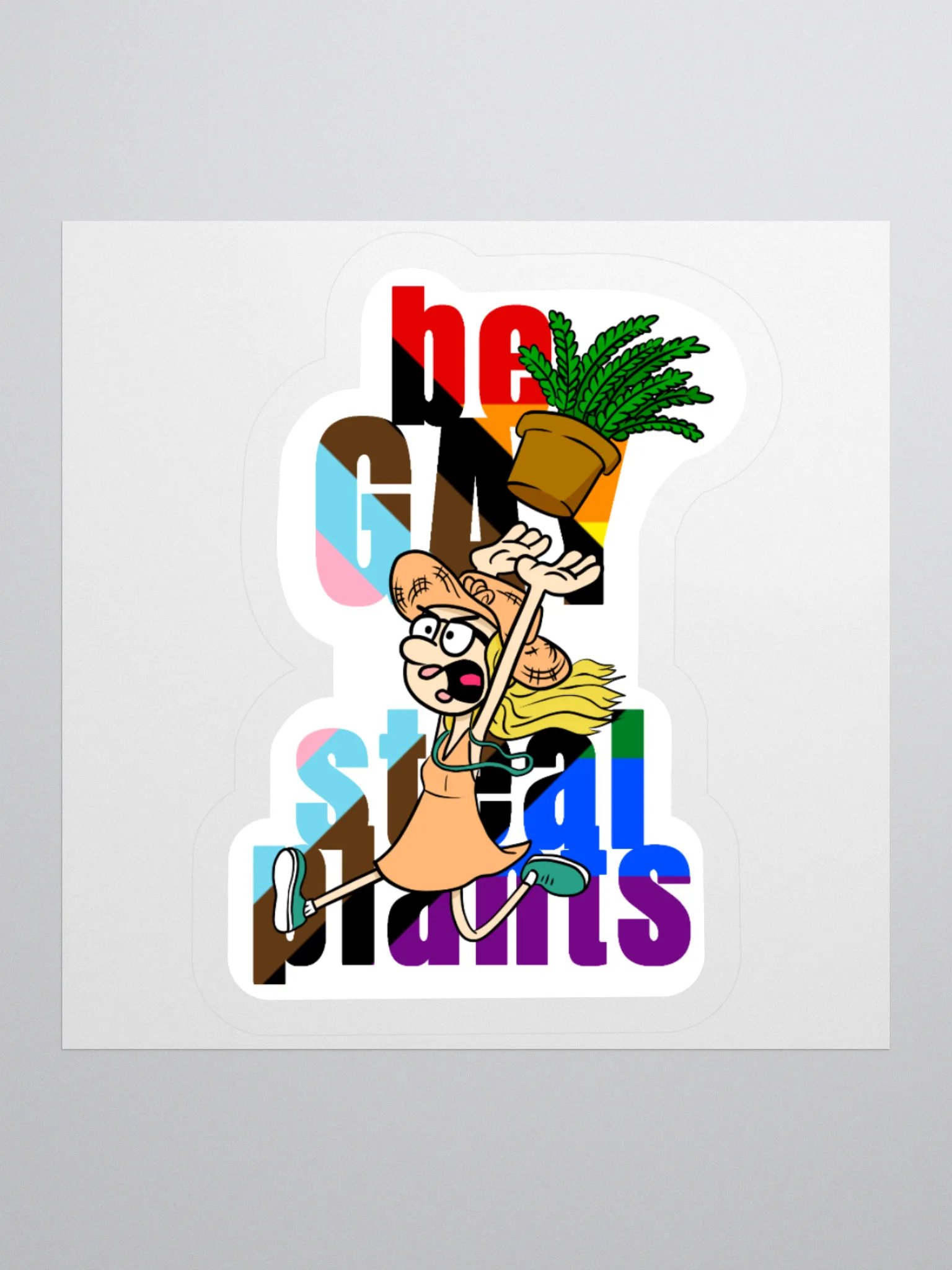 Fern Girl (Rainbow) Sticker product image (1)