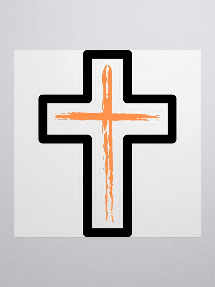 Orange Cross With Boarder Sticker product image (2)