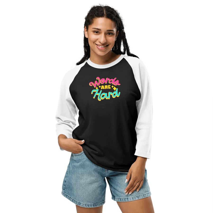 Words Are Hard Jersey Raglan Tee product image (18)