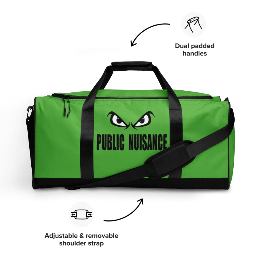 Public Nuisance: Lime Green Duffle Bag product image (9)