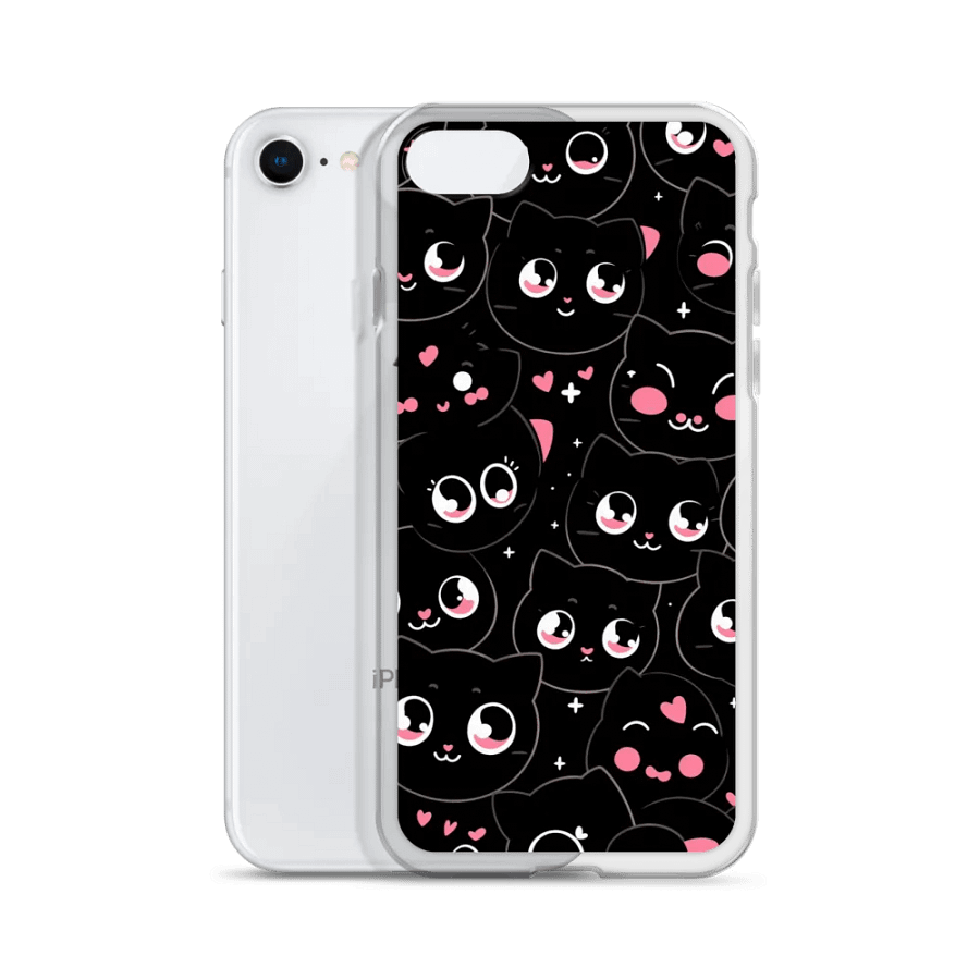 Whimsical Black Cat Faces iPhone® Case product image (51)