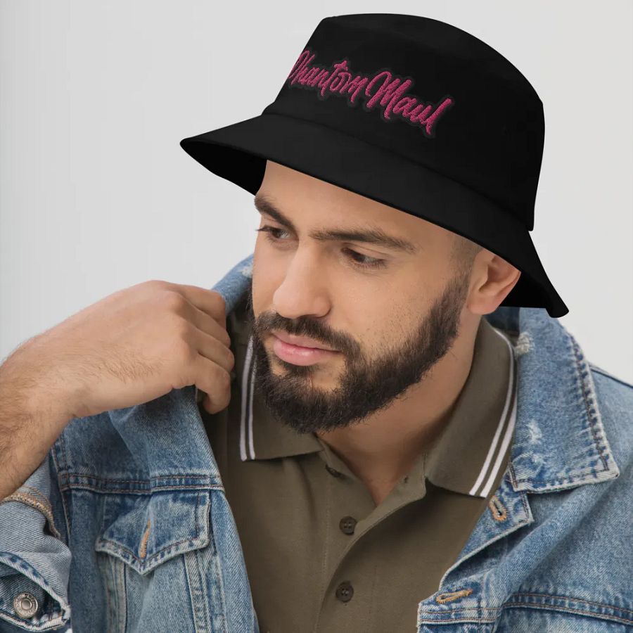 'PhantomMaul' Bucket Hat Pink Lettering product image (11)
