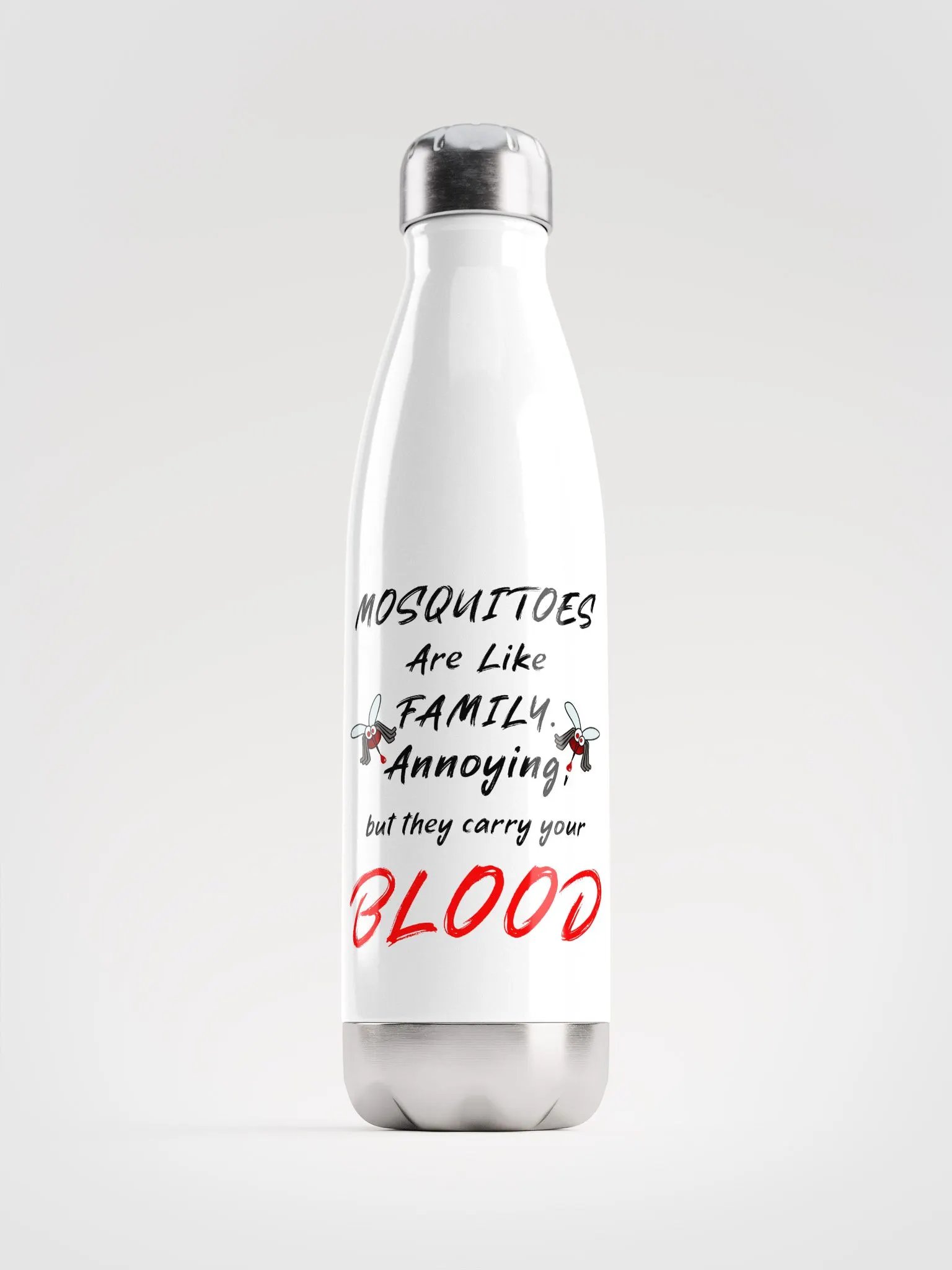 Bloody Mosquitoes Stainless Steel Water Bottle product image (1)