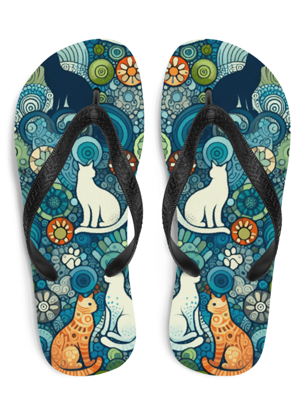 Abstract Cat Flip Flops product image (1)