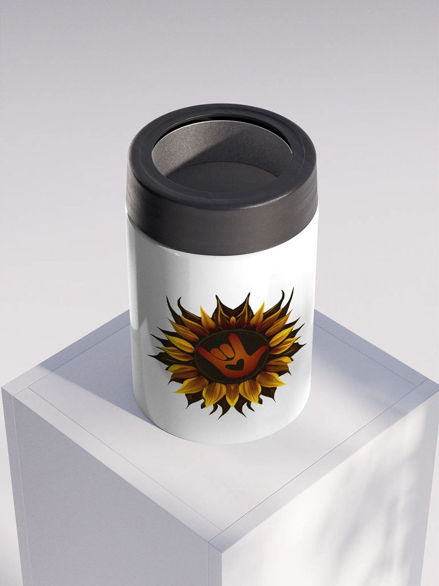 ASL Love Sunflower Stainless Steel Koozie product image (4)