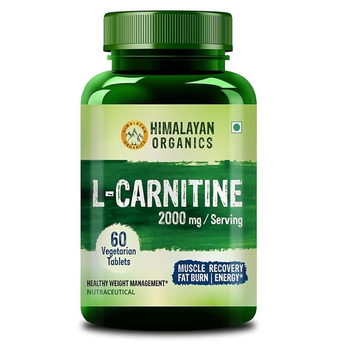 New ProductHimalayan Organic L-Carnitine 2000 Mg | Healthy Weight Management | Supports Muscle Recovery, Boost Energy, Endurance, And Fat Burn - 60 Vegetarian Tablets product image (1)