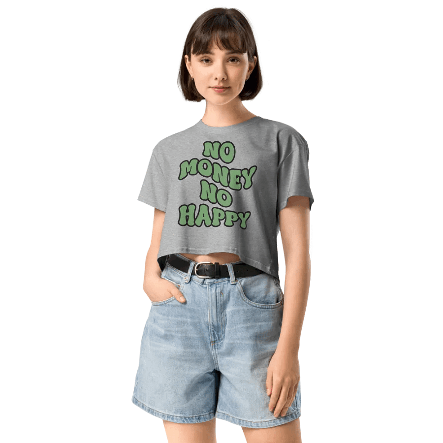 BUIII: No money, no happy Crop Tops product image (9)