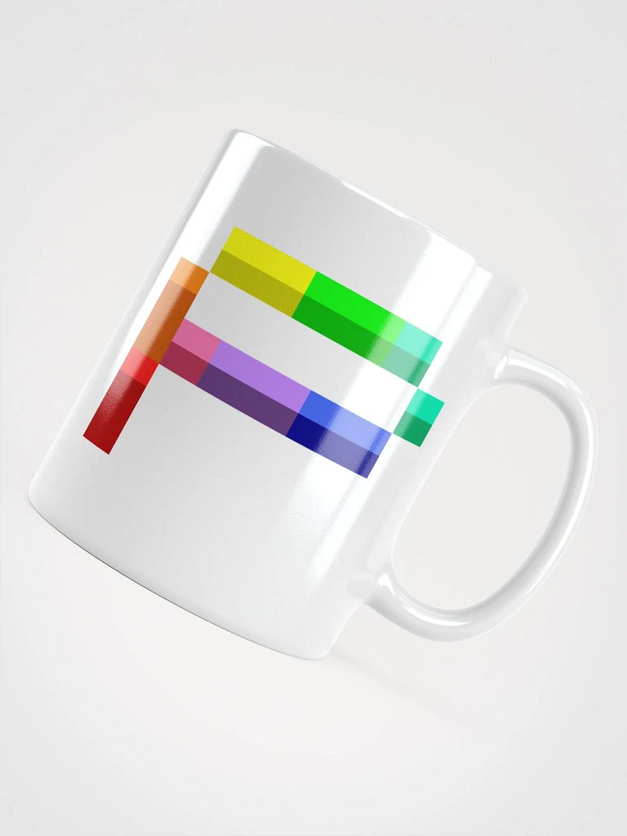 Pix Stitch Pride 'P' White Glossy Mug product image (5)