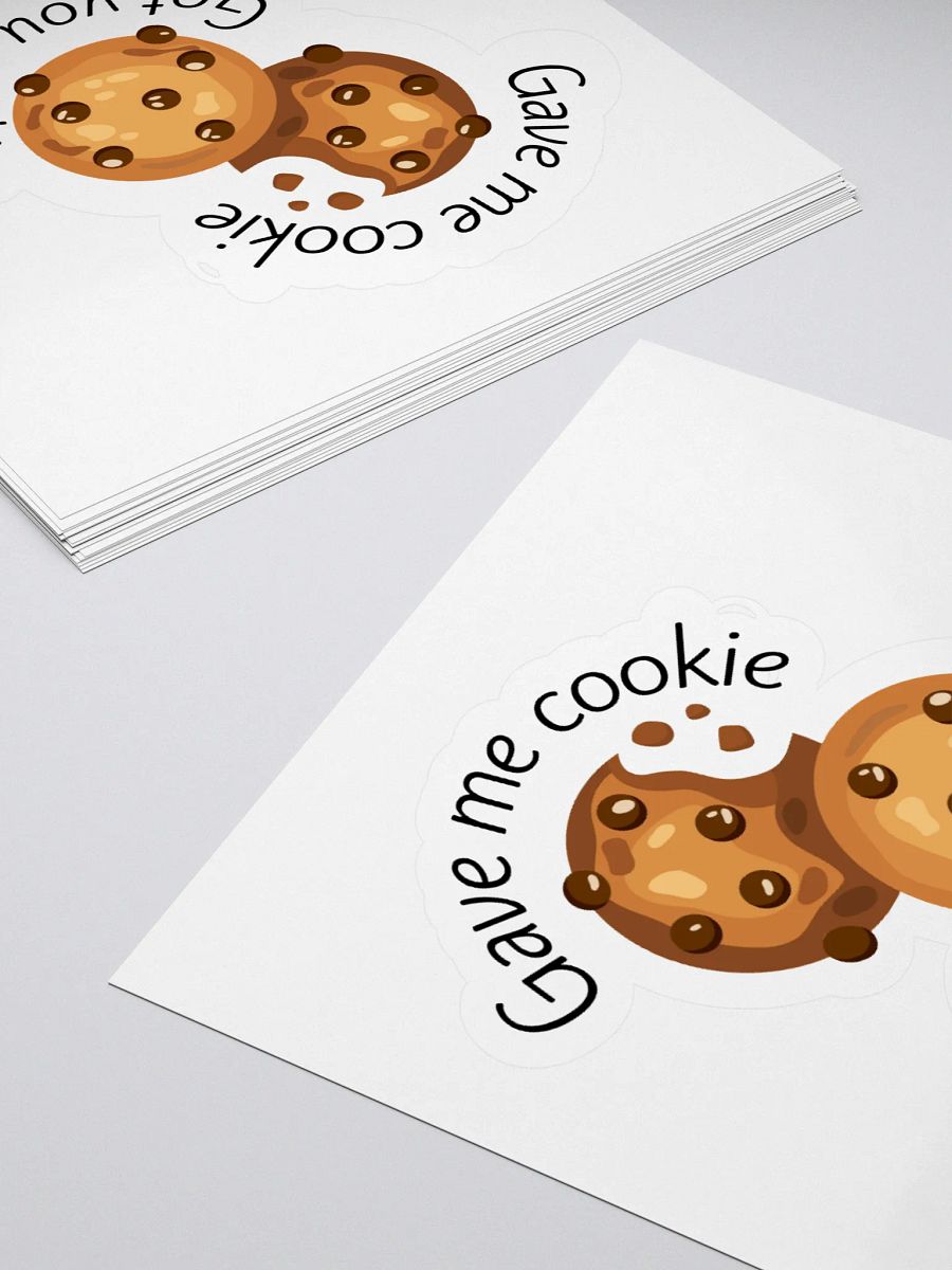 New Girl Cookie Scene Sticker – “Gave Me Cookie” Kiss-Cut Decal product image (12)