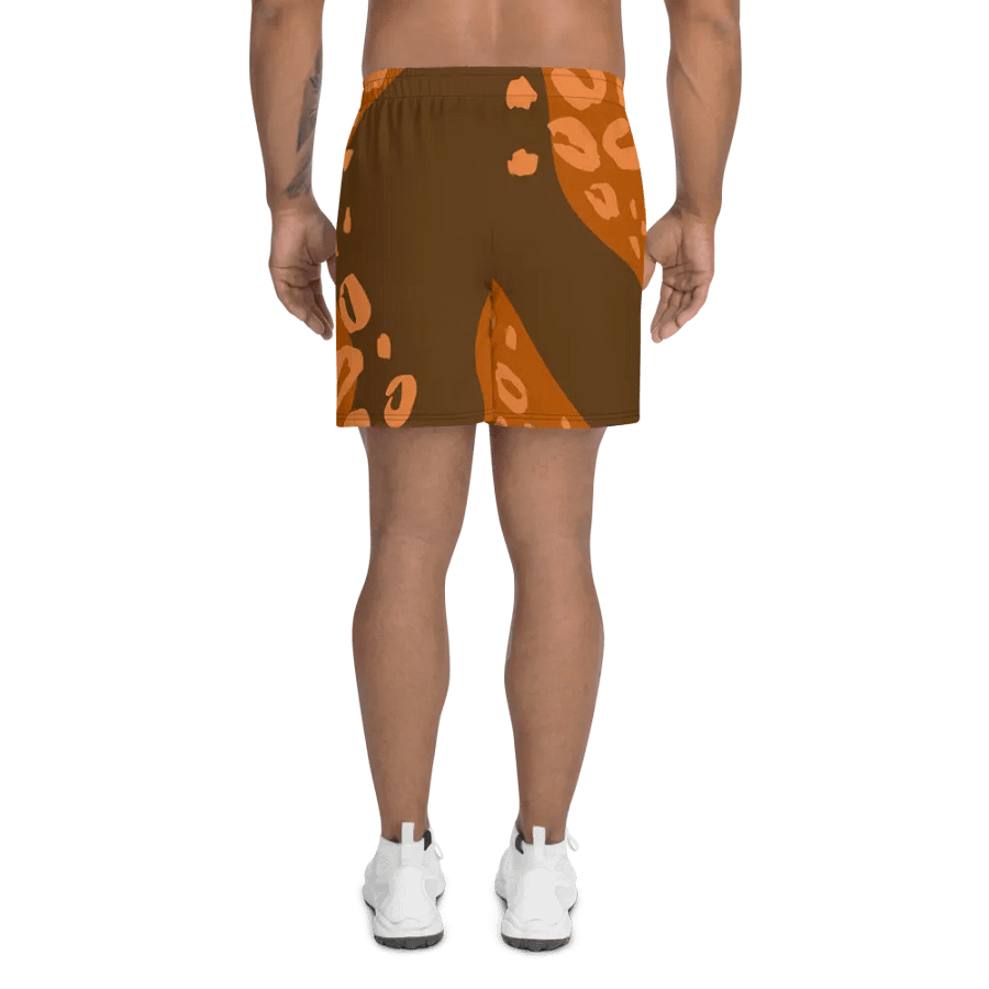 Flowing Orange Leopard Athletic Shorts product image (4)