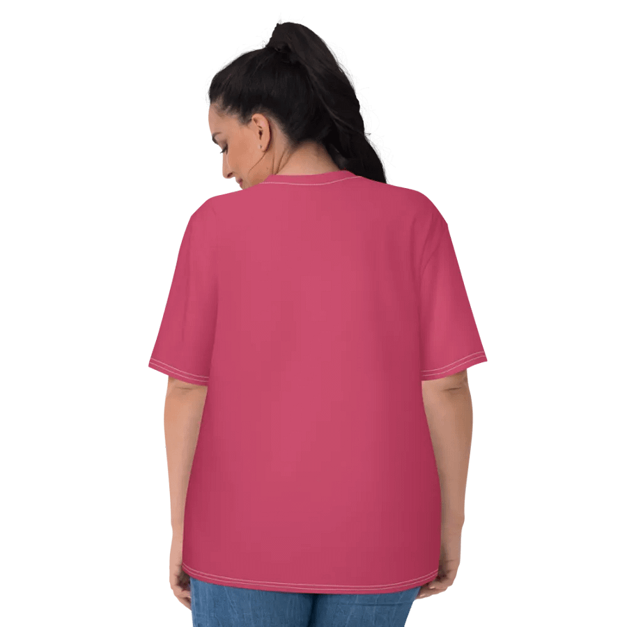 Plain Ruby Red True Summer Women's Crewneck Polyester Heavyweight Premium T-Shirt by Treasure Pie product image (7)