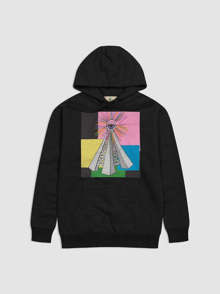 Unisex Black PWR Radio Tower Hoodie 3x product image (1)