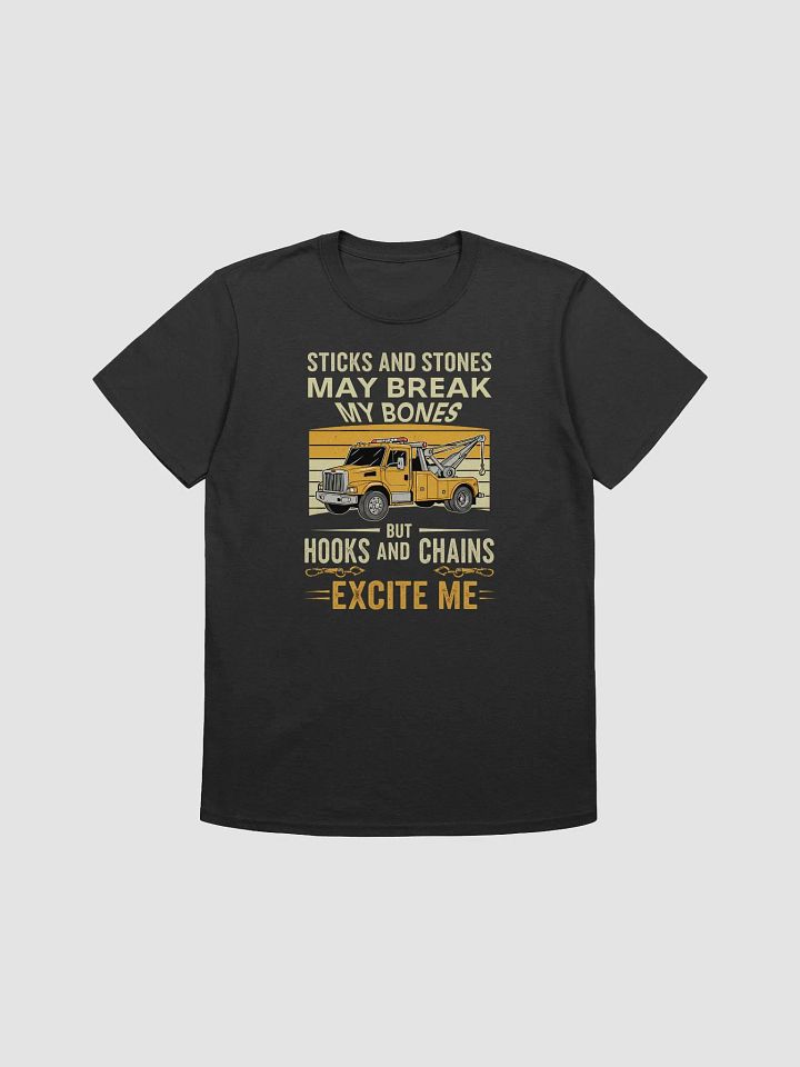 Funny Tow Truck T-Shirt – Hooks and Chains Excite Me – Tow Operator Gift product image (2)