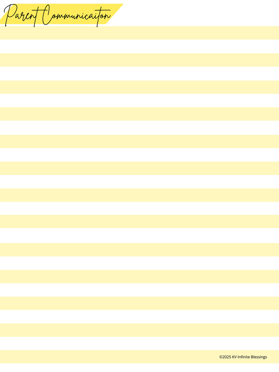 Parent Communication & Contact Log | Digital & Printable Bullet Journal Layout product image (5)