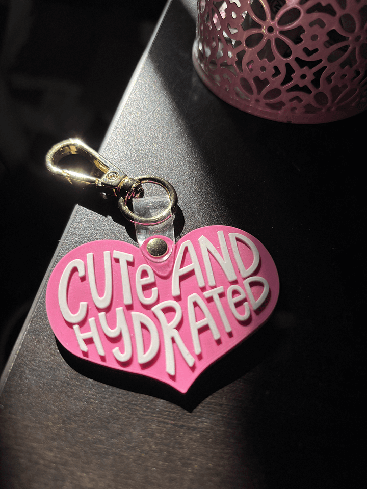Cute & Hydrated Rubber Keychain product image (1)