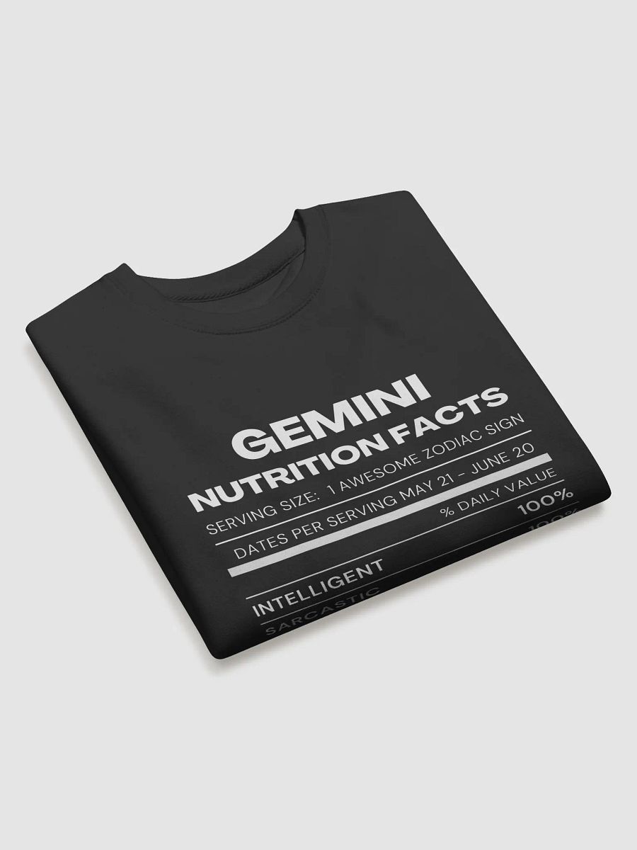 Gemini Nutrition Facts Sweatshirt product image (5)