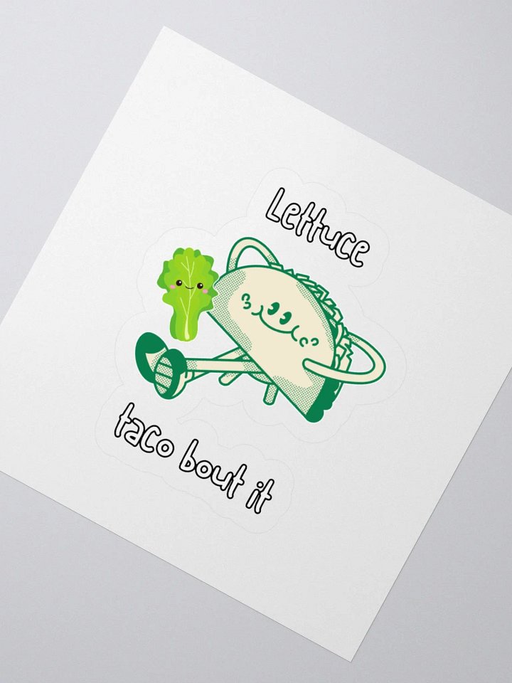Taco Lettuce Kiss Cut Stickers product image (2)