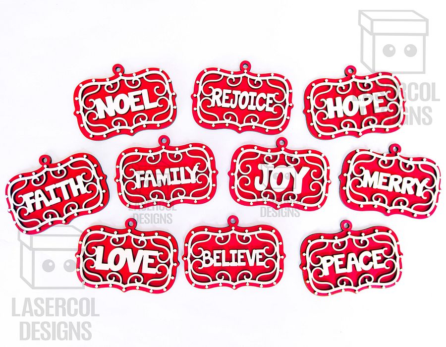 Christmas Ornaments / Plaques - Laser Cut Files product image (8)