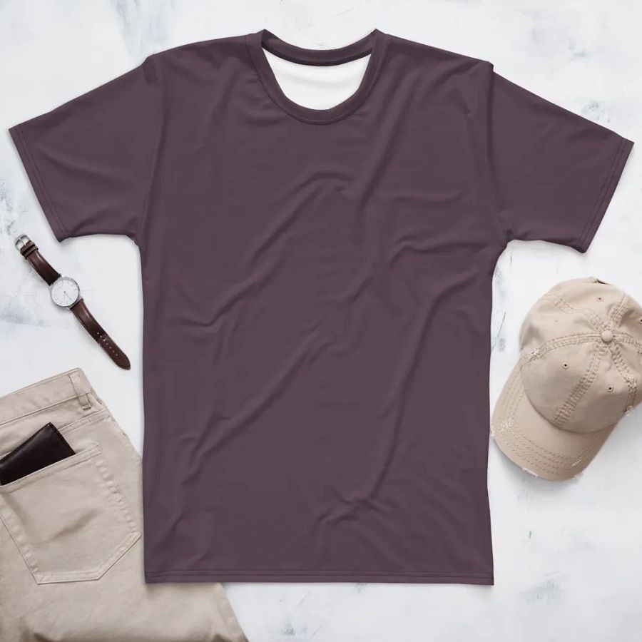 Plain Mauve Soft Summer Men's Crewneck Polyester Heavyweight Premium T-Shirt by Treasure Pie product image (1)
