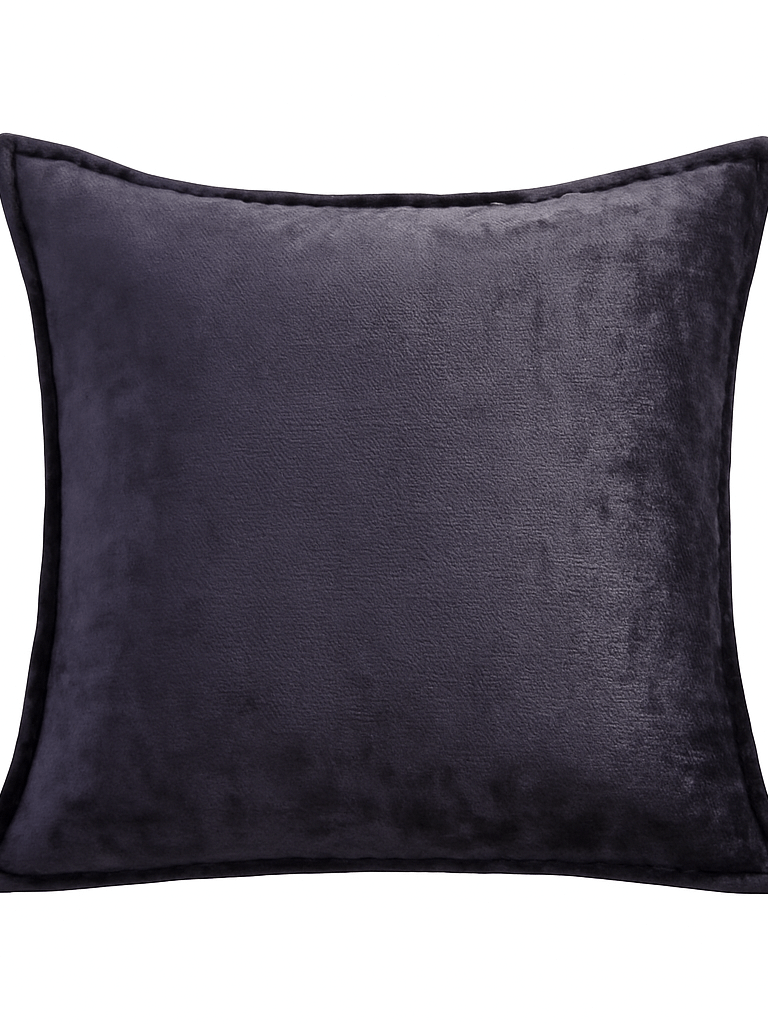 Decorative Crushed Velvet Throw Pillow Cover - Individual | Charcoal Gray product image (4)