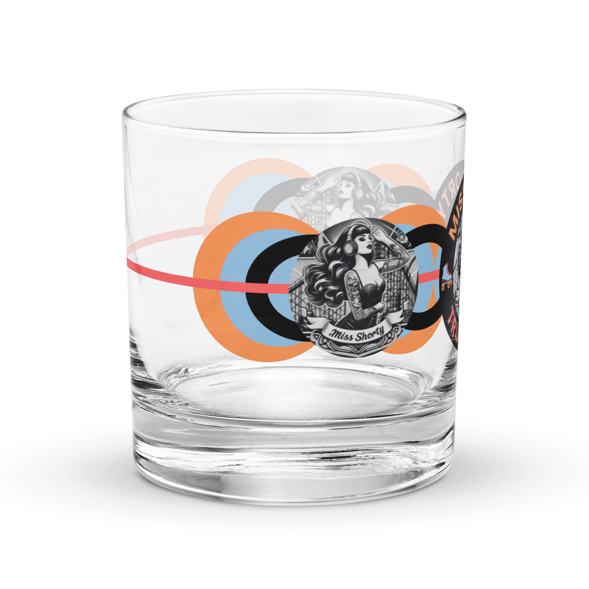 Miss Shorty True Crime Rocks Glass product image (3)