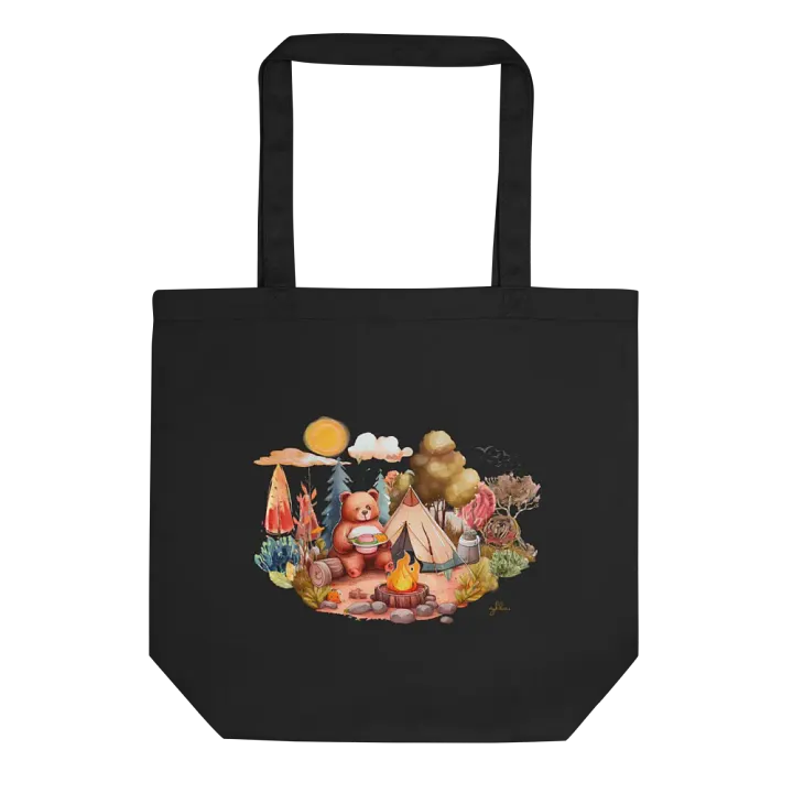 Camping Bear Eco Tote Bag product image (1)