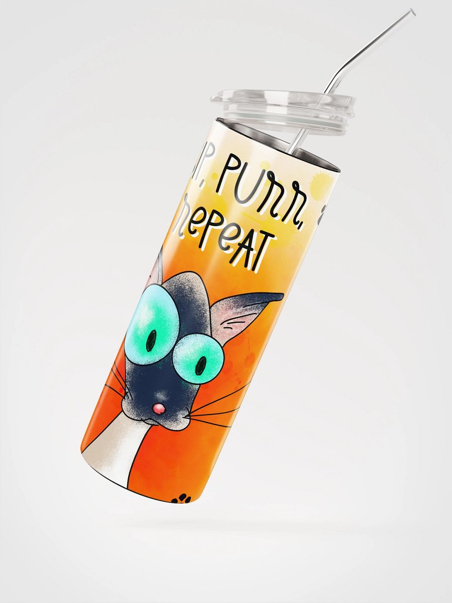 Sip Purr Repeat Cat Stainless Steel Tumbler product image (2)