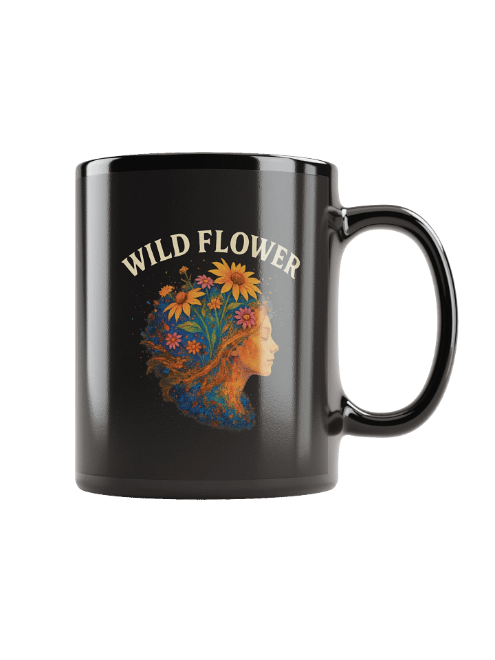 Wildflower Mug – Boho Sunflower and Daisy Woman Art Design product image (1)