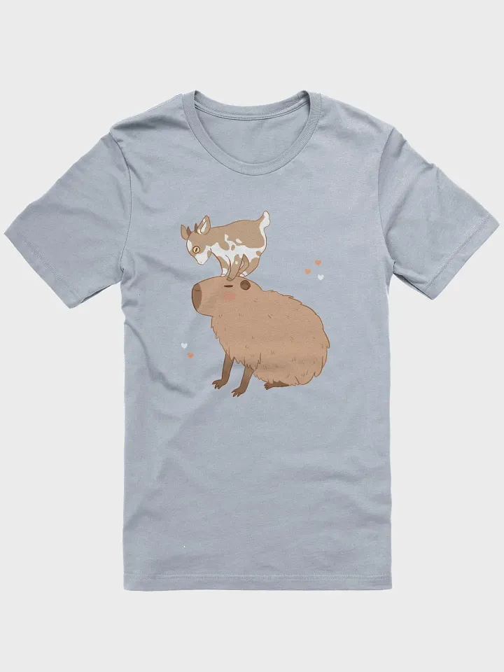 Cute Capybara and Baby Goat Encounter T-Shirt product image (1)