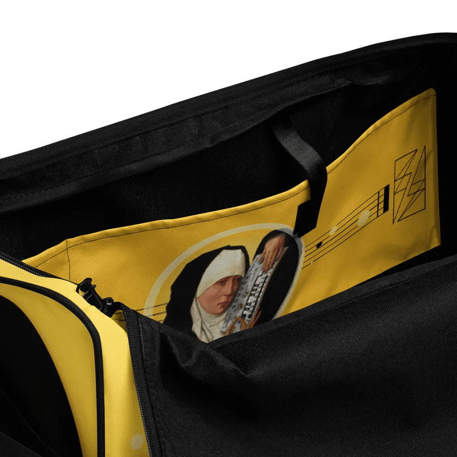 Mater Dolorosa meets Roland TB 303 by Frank Fonik, Techno EDM Duffle Bag product image (4)