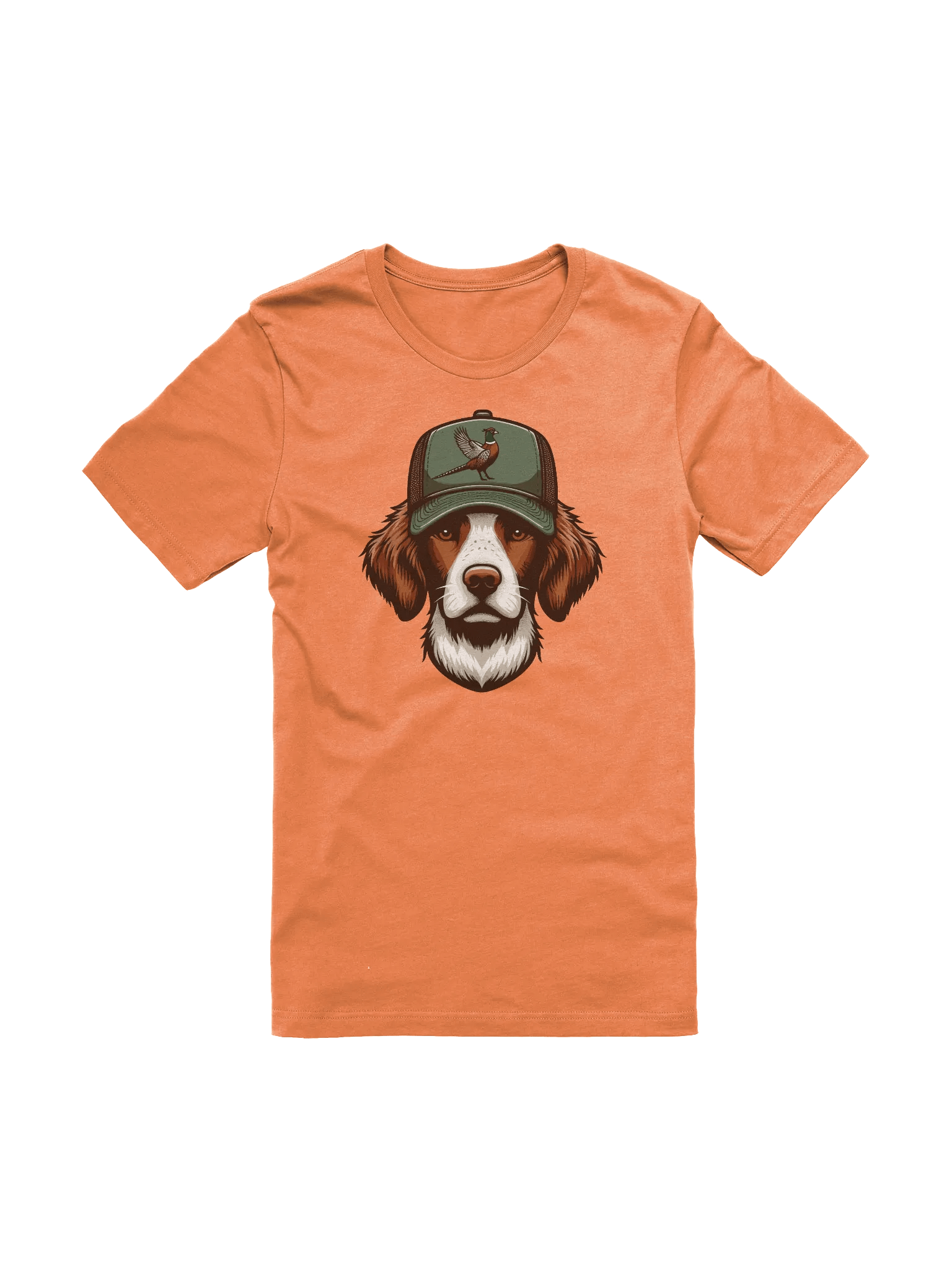Brittany in Trucker Cap with Pheasant Design - T-Shirt product image (1)