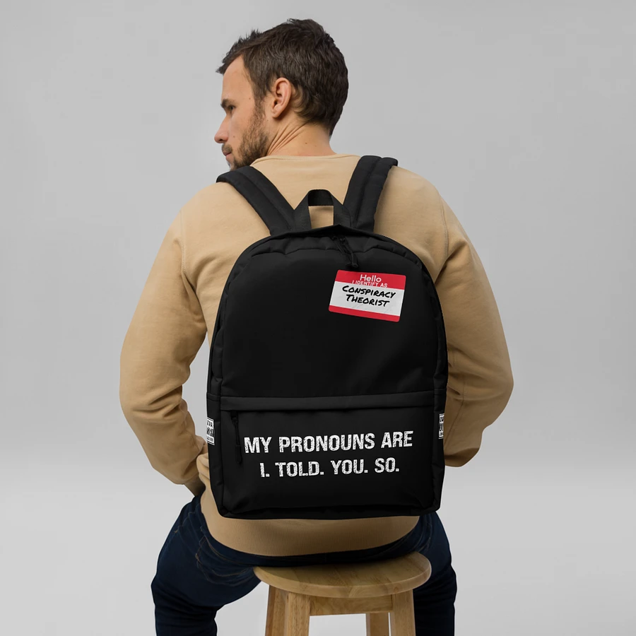 “Conspiracy Pronouns” Back Pack product image (9)