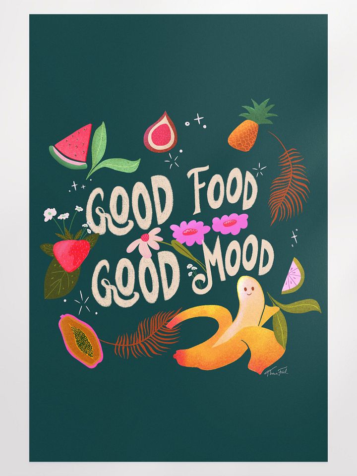Good Food Good Mood Green • Matte Paper Poster product image (3)
