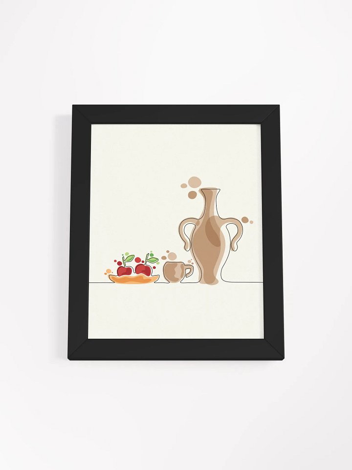 minimalist pottery jar and cup (Framed Poster) product image (8)