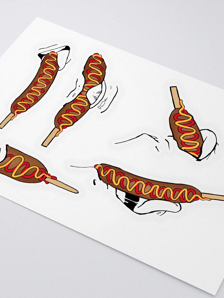 Eating Corn Dog Stickers product image (2)