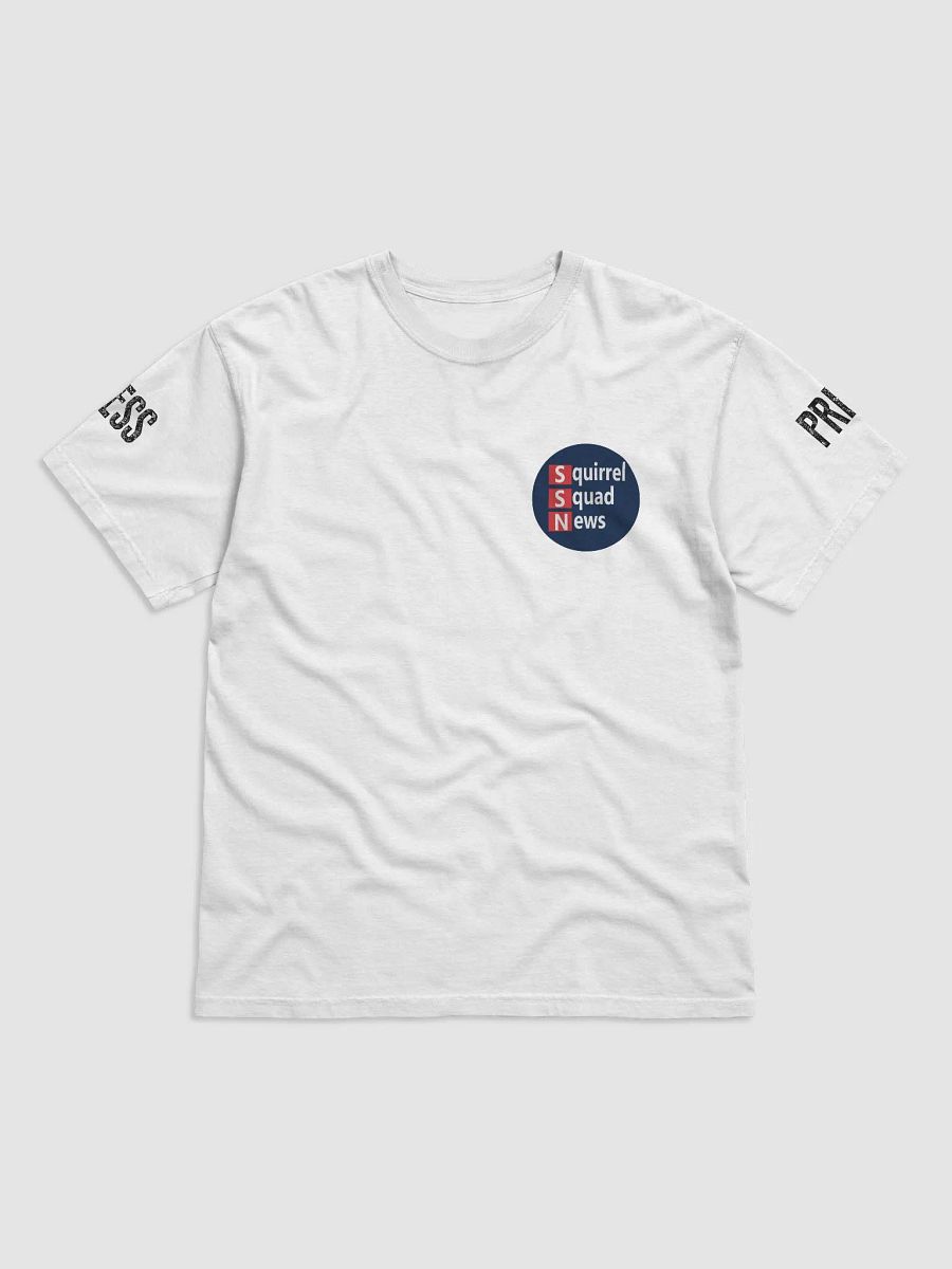 Black PRESS Text 2D Logo Comfort: Heavyweight T-Shirt product image (3)