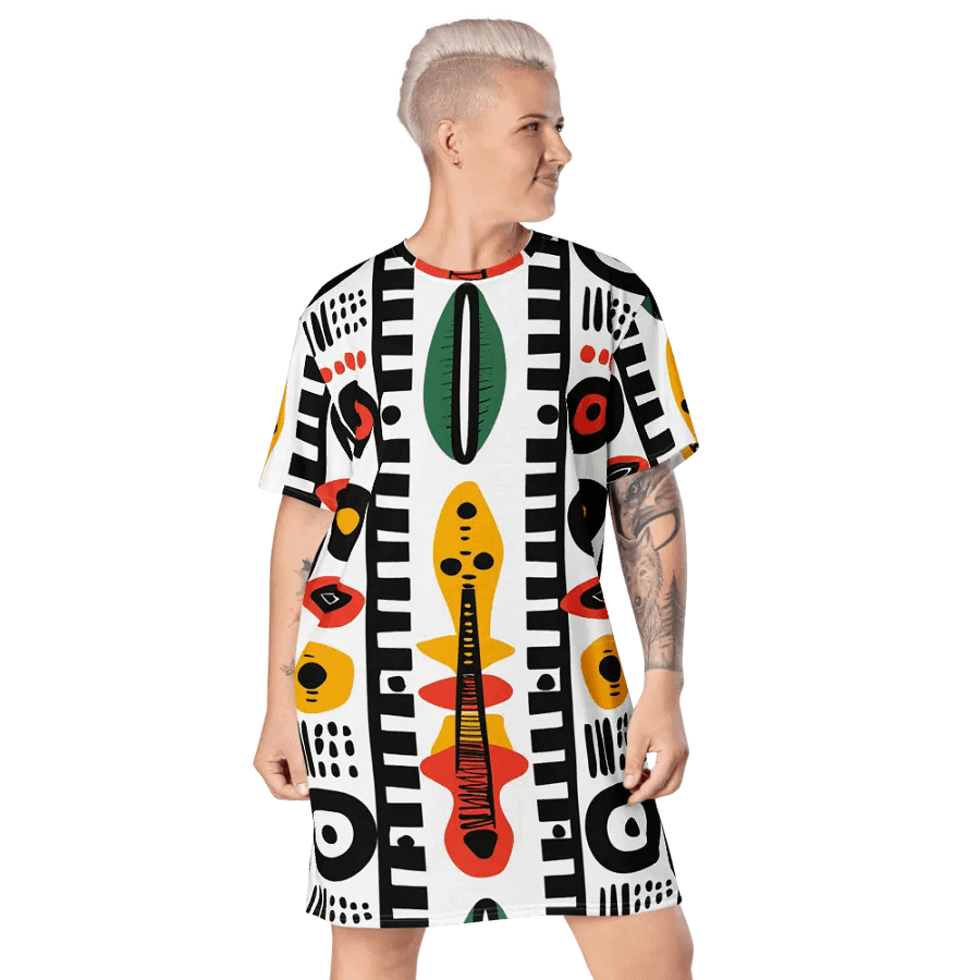 Afrobeat Harmony T-Shirt Dress product image (9)