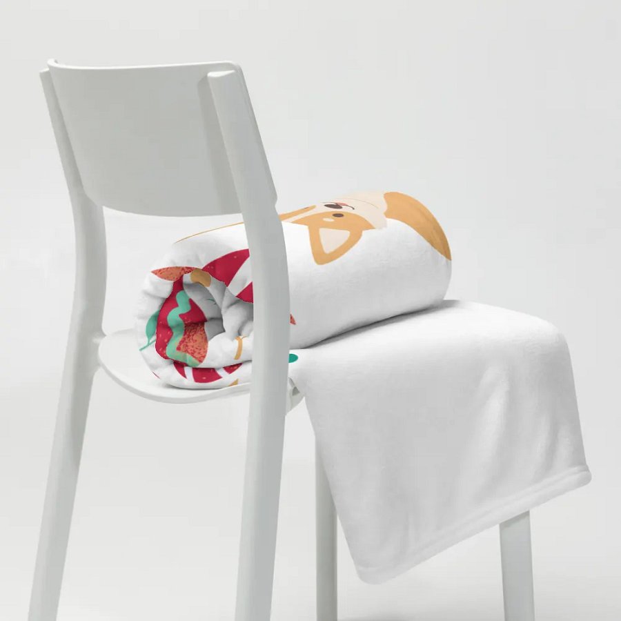 Merry Christmas Corgi Throw Blanket product image (8)