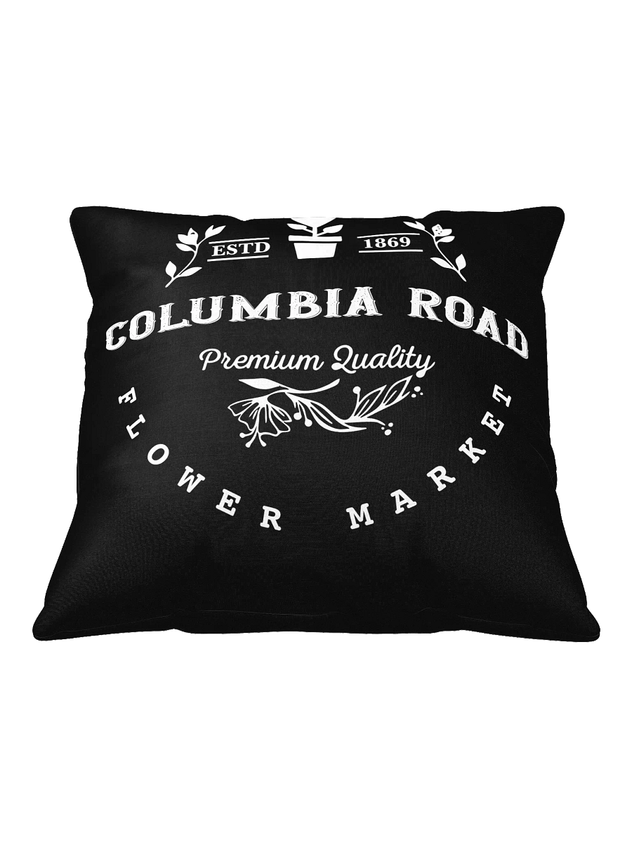 Columbia Road Market Logo Print Pillow (Black) product image (4)