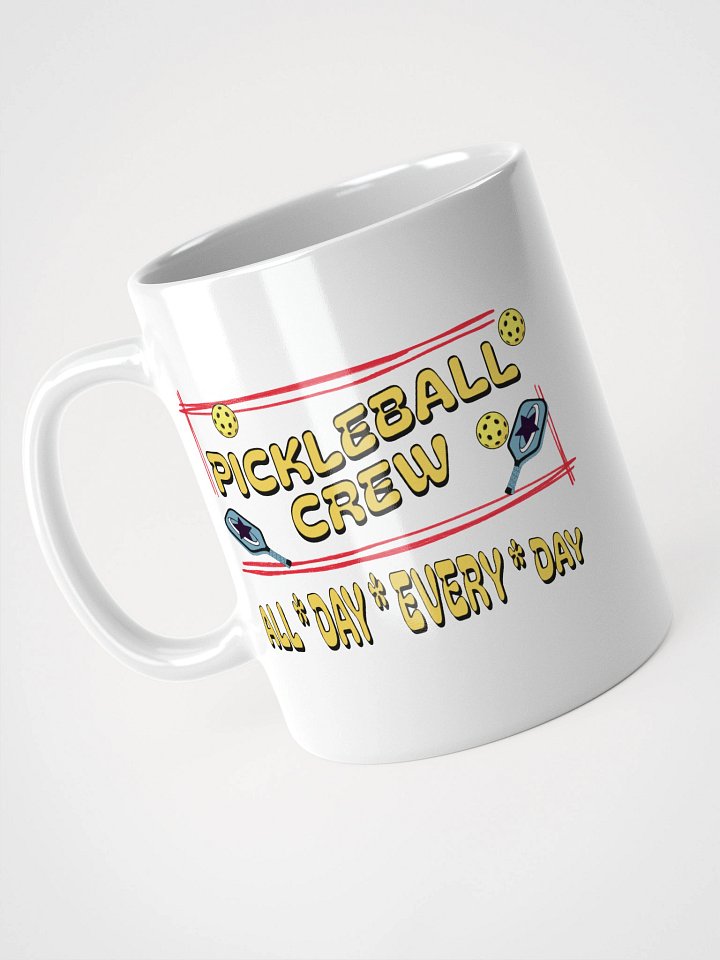 Pickleball Crew All Day Every Day White Glossy Mug product image (2)